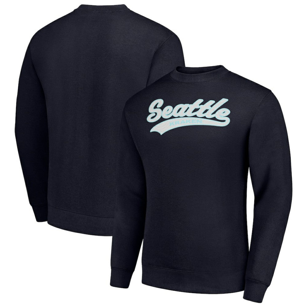 Seattle Kraken Starter Tailsweep City Pullover Sweatshirt - Navy - NHL