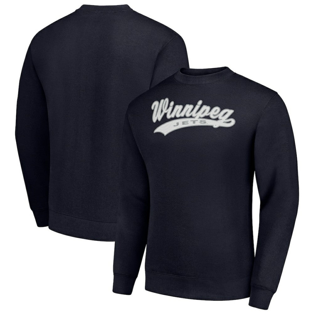 Winnipeg Jets Starter Tailsweep City Pullover Sweatshirt - Navy - NHL