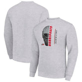 Carolina Hurricanes Starter Half Helmet Team Logo Pullover Sweatshirt - Heather Gray - NHL