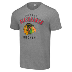Chicago Blackhawks Starter Logo T-Shirt - Heather Gray - NHL