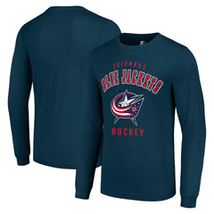 Columbus Blue Jackets Starter Logo Long Sleeve T-Shirt - Navy - NHL