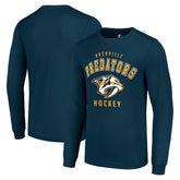 Nashville Predators Starter Logo Long Sleeve T-Shirt - Navy - NHL