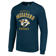 Nashville Predators Starter Logo Long Sleeve T-Shirt - Navy - NHL