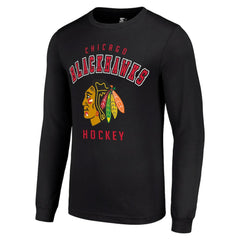 Chicago Blackhawks Starter Logo Long Sleeve T-Shirt - Black - NHL