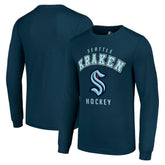 Seattle Kraken Starter Logo Long Sleeve T-Shirt - Navy - NHL