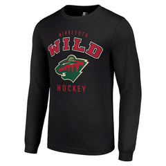 Minnesota Wild Starter Logo Long Sleeve T-Shirt - Black - NHL