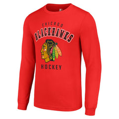 Chicago Blackhawks Starter Logo Long Sleeve T-Shirt - Red - NHL