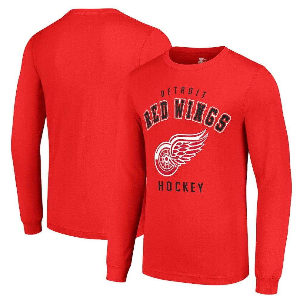 Detroit Red Wings Starter Logo Long Sleeve T-Shirt - Red - NHL