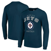 Winnipeg Jets Starter Logo Long Sleeve T-Shirt - Navy - NHL