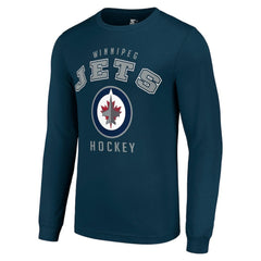 Winnipeg Jets Starter Logo Long Sleeve T-Shirt - Navy - NHL
