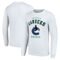 Vancouver Canucks Starter Logo Long Sleeve T-Shirt - White - NHL