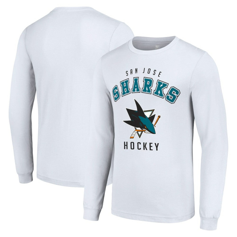 San Jose Sharks Starter Logo Long Sleeve T-Shirt - White - NHL