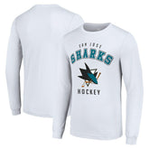 San Jose Sharks Starter Logo Long Sleeve T-Shirt - White - NHL