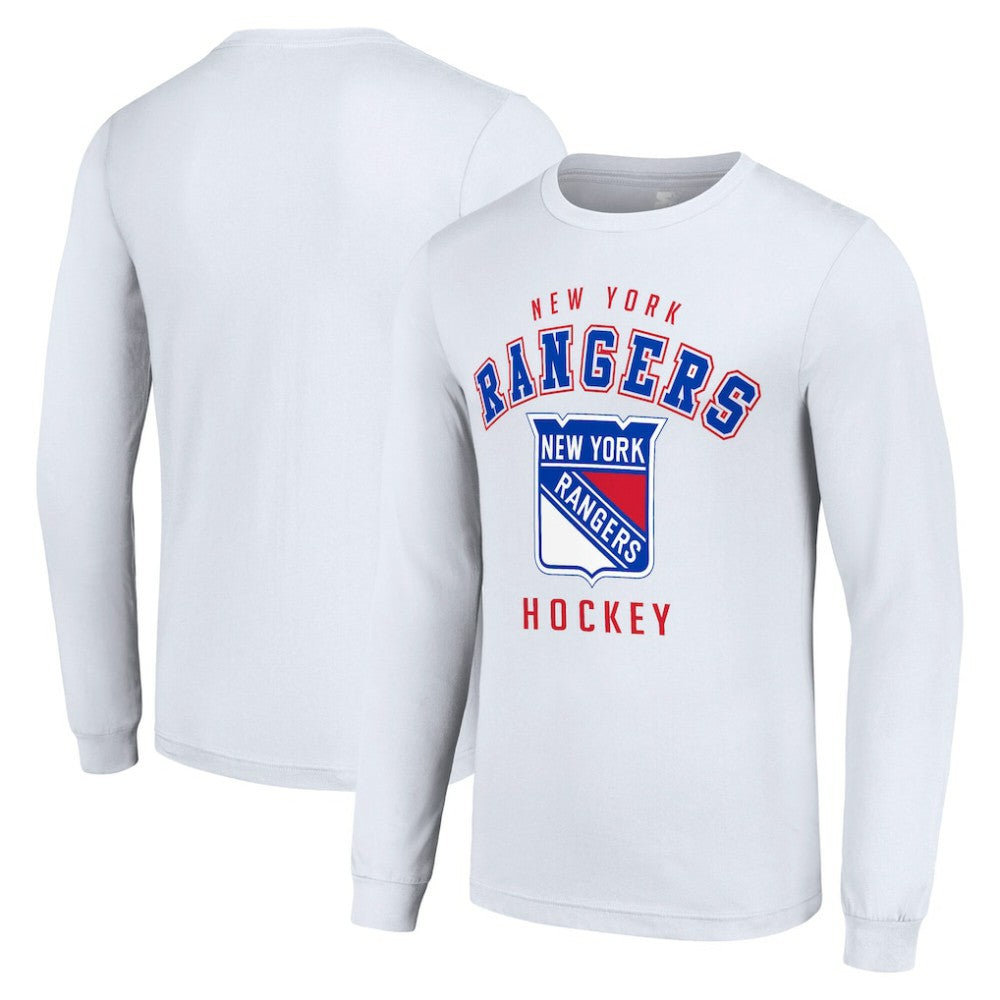 New York Rangers Starter Logo Long Sleeve T-Shirt - White - NHL
