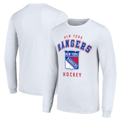New York Rangers Starter Logo Long Sleeve T-Shirt - White - NHL