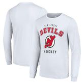 New Jersey Devils Starter Logo Long Sleeve T-Shirt - White - NHL