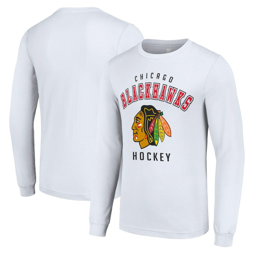 Chicago Blackhawks Starter Logo Long Sleeve T-Shirt - White - NHL