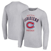 Montreal Canadiens Starter Logo Long Sleeve T-Shirt - Heather Gray - NHL