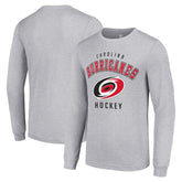 Carolina Hurricanes Starter Logo Long Sleeve T-Shirt - Heather Gray - NHL