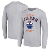 Edmonton Oilers Starter Logo Long Sleeve T-Shirt - Heather Gray - NHL