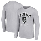 Los Angeles Kings Starter Logo Long Sleeve T-Shirt - Heather Gray - NHL