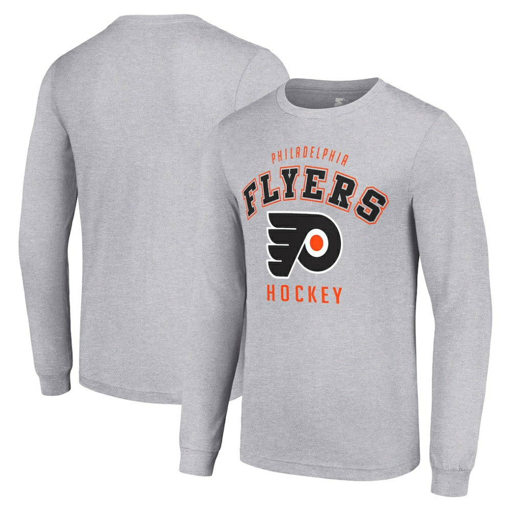 Philadelphia Flyers Starter Logo Long Sleeve T-Shirt - Heather Gray - NHL