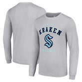 Seattle Kraken Starter Logo Long Sleeve T-Shirt - Heather Gray - NHL