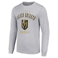 Vegas Golden Knights Starter Logo Long Sleeve T-Shirt - Heather Gray - NHL