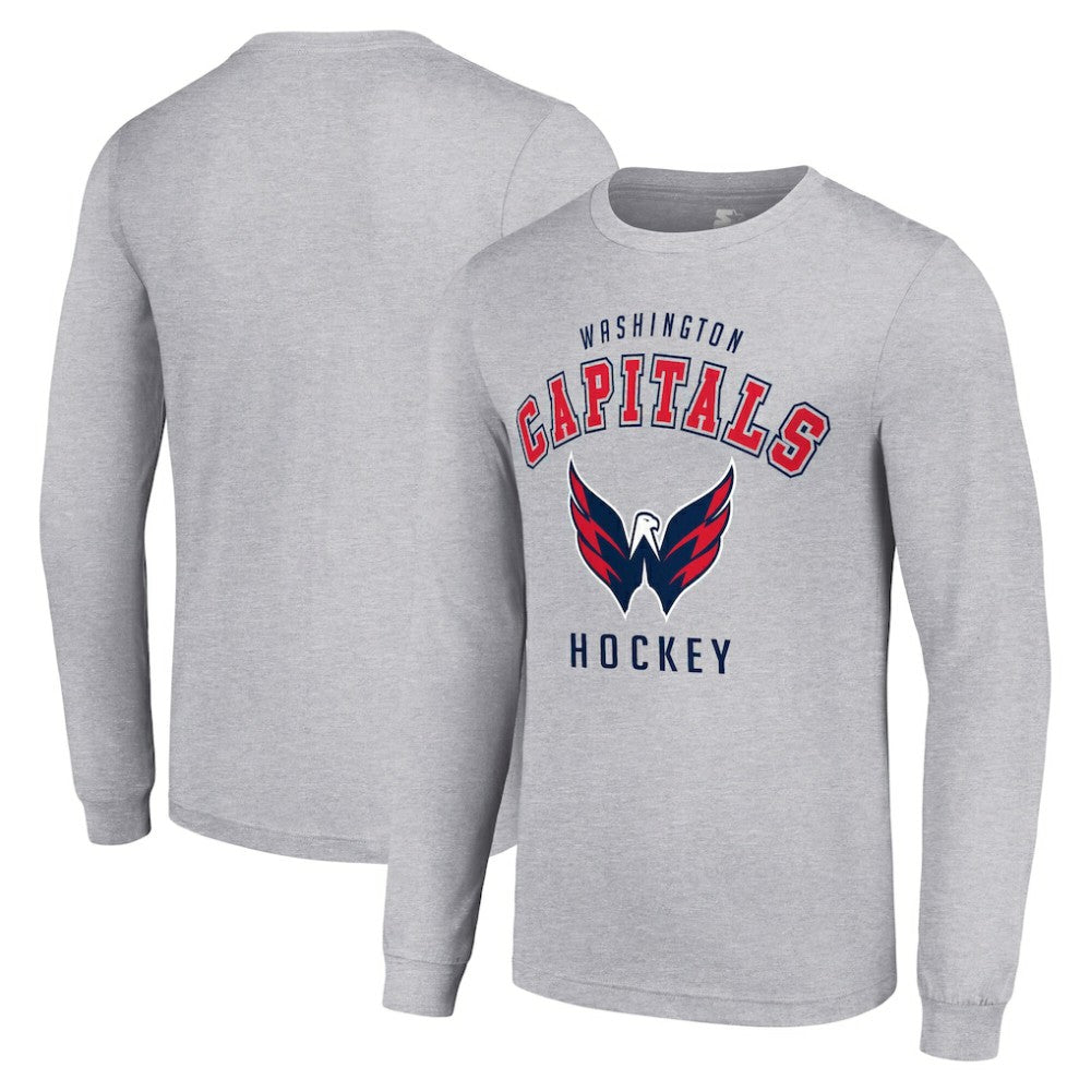 Washington Capitals Starter Logo Long Sleeve T-Shirt - Heather Gray - NHL