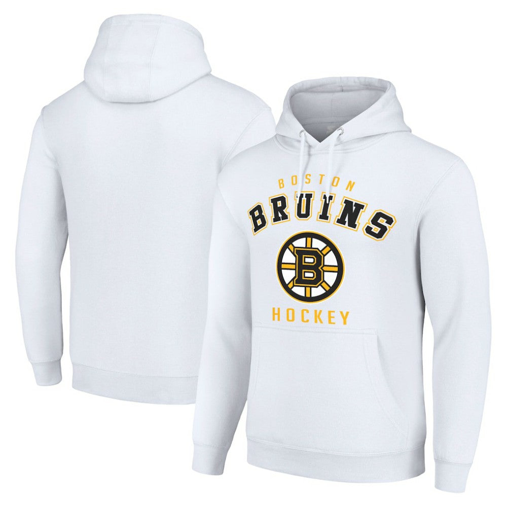 Boston Bruins Starter Logo Pullover Hoodie - White - NHL