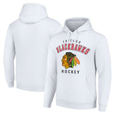Chicago Blackhawks Starter Logo Pullover Hoodie - White - NHL