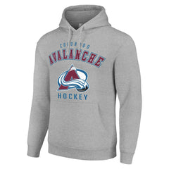 Colorado Avalanche Starter Logo Pullover Hoodie - Heather Gray - NHL