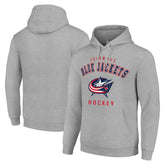Columbus Blue Jackets Starter Logo Pullover Hoodie - Heather Gray - NHL