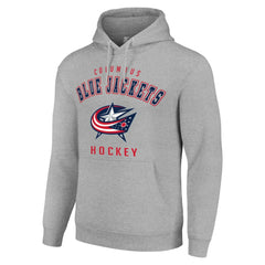 Columbus Blue Jackets Starter Logo Pullover Hoodie - Heather Gray - NHL