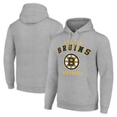 Boston Bruins Starter Logo Pullover Hoodie - Heather Gray - NHL
