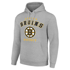 Boston Bruins Starter Logo Pullover Hoodie - Heather Gray - NHL