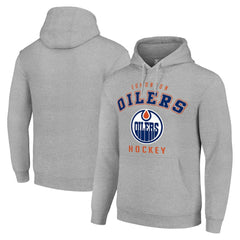Edmonton Oilers Starter Logo Pullover Hoodie - Heather Gray - NHL
