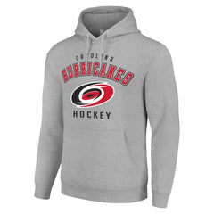 Carolina Hurricanes Starter Logo Pullover Hoodie - Heather Gray - NHL