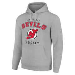 New Jersey Devils Starter Logo Pullover Hoodie - Heather Gray - NHL