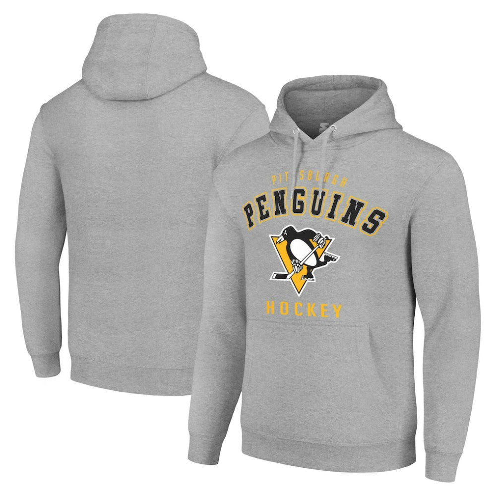 Pittsburgh Penguins Starter Logo Pullover Hoodie - Heather Gray - NHL