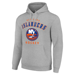 New York Islanders Starter Logo Pullover Hoodie - Heather Gray - NHL