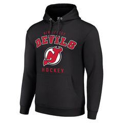New Jersey Devils Starter Logo Pullover Hoodie - Black - NHL