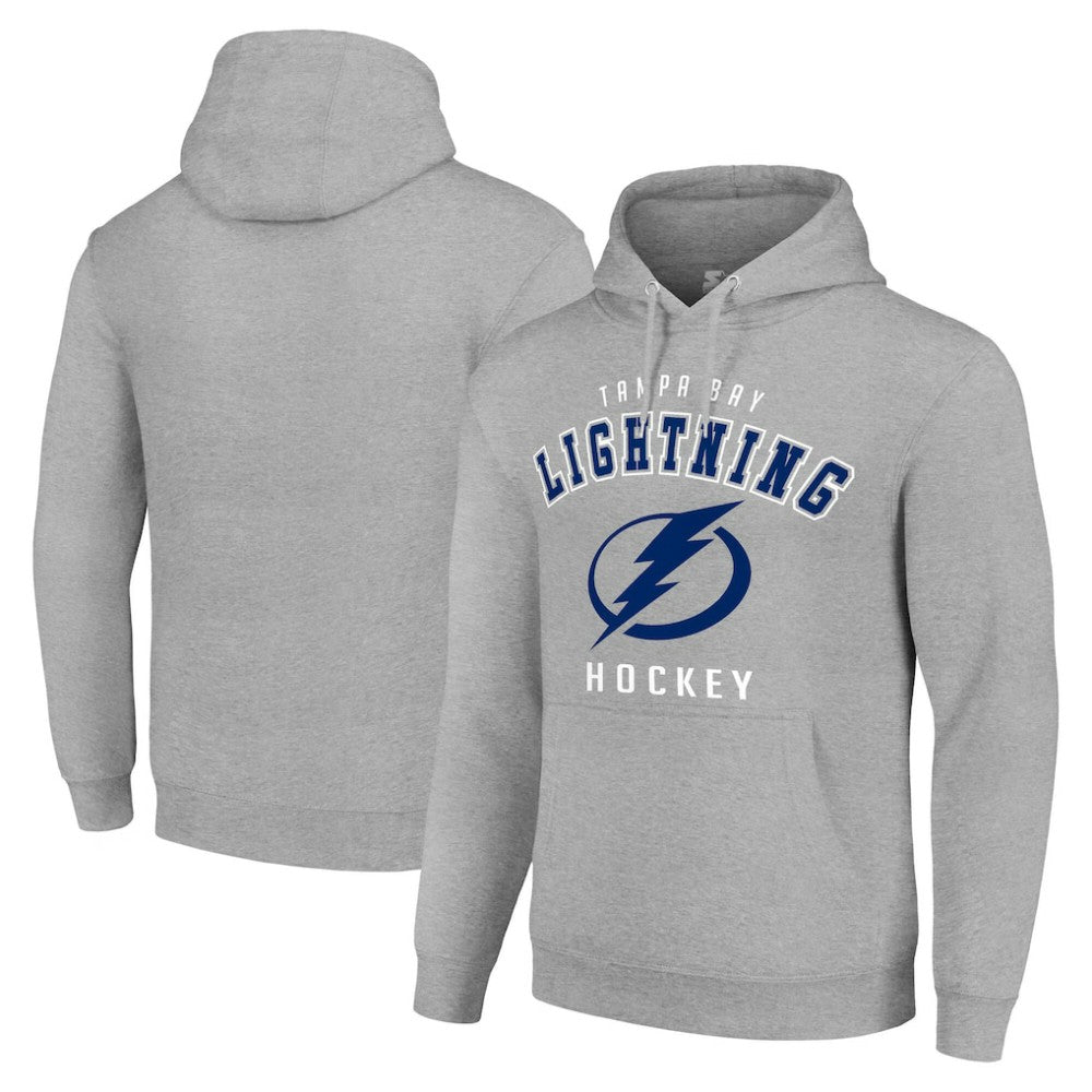 Tampa Bay Lightning Starter Logo Pullover Hoodie - Heather Gray - NHL