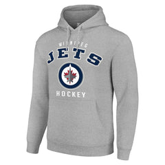 Winnipeg Jets Starter Logo Pullover Hoodie - Heather Gray - NHL