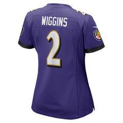 Nate Wiggins Baltimore Ravens Women's Game Jersey Purple | Nike for Sale