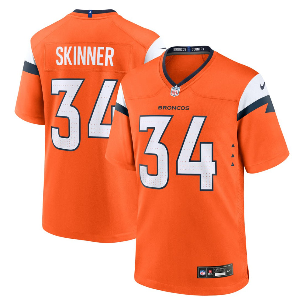 JL Skinner Denver Broncos Team Game Jersey Orange | Nike for Sale
