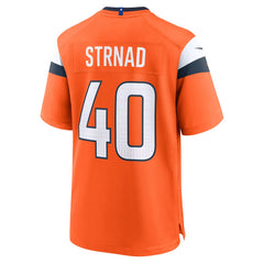 Justin Strnad Denver Broncos Team Game Jersey Orange | Nike for Sale