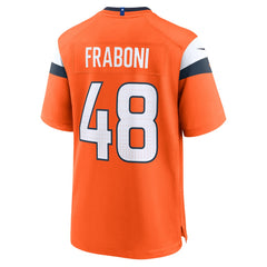 Mitchell Fraboni Denver Broncos Team Game Jersey Orange | Nike for Sale