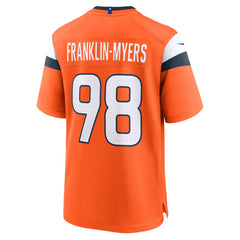 John Franklin-Myers Denver Broncos Team Game Jersey Orange | Nike for Sale