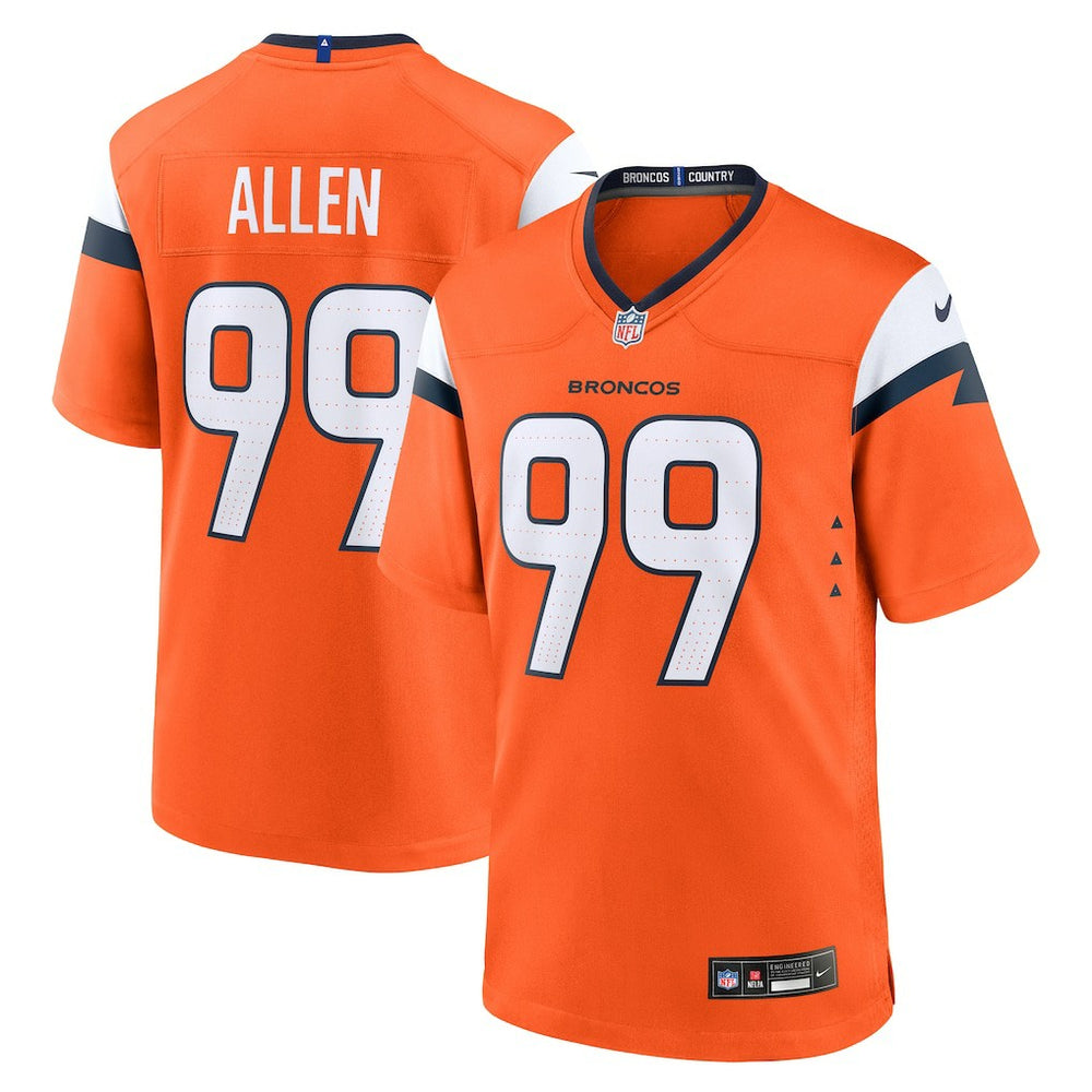 Zach Allen Denver Broncos Team Game Jersey Orange | Nike for Sale